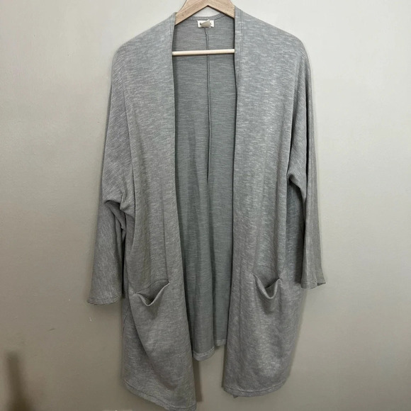 DONNI. • Ribbed Sweater Coat Cardigan - Picture 4 of 9